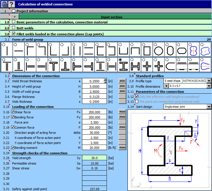 MITCalc - Welded connections