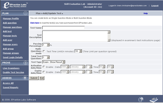 Online Test/Exam Management Software Academic Edit