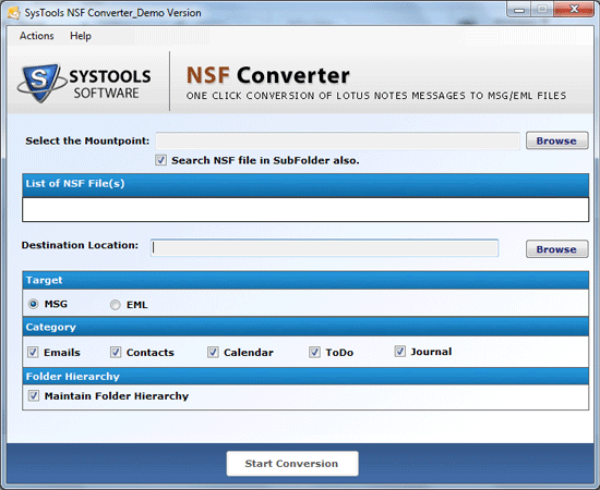 Convert NSF to EML