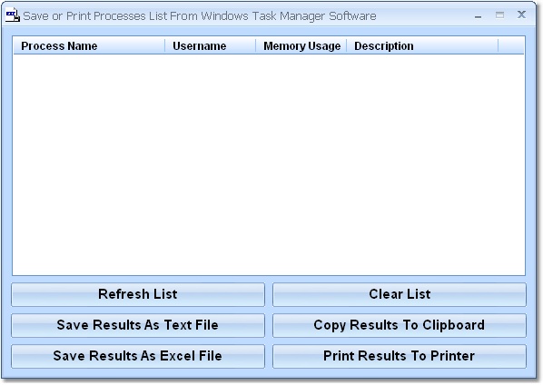 Save or Print Processes List From Windows Task Man