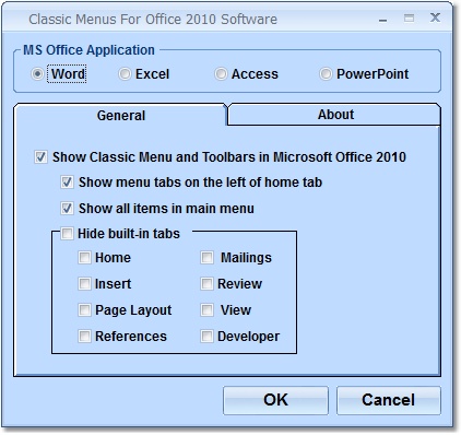 Classic Menus For Office 2010 Software
