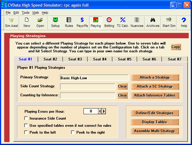 CVData Blackjack Simulator