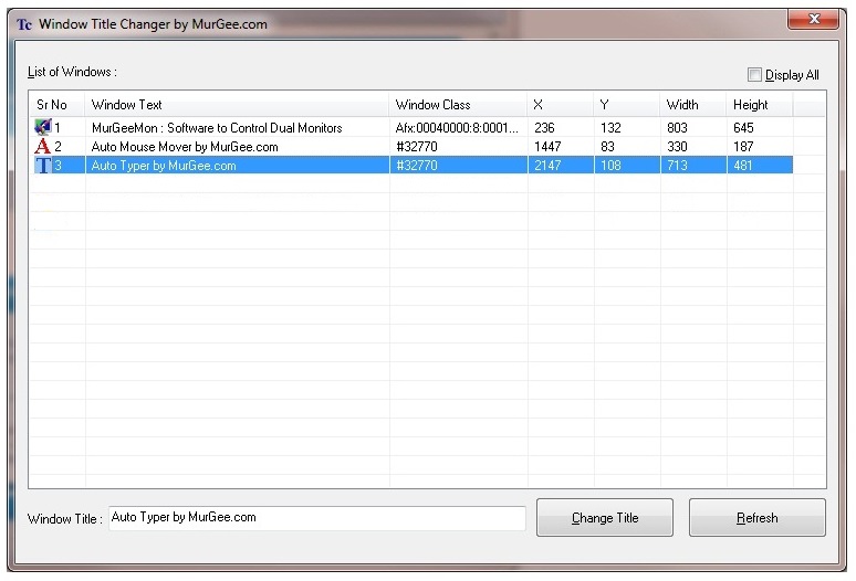 Window Title Changer