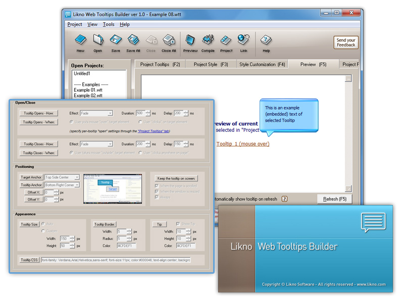 AllWebMenus Web/jQuery Tooltips Addin