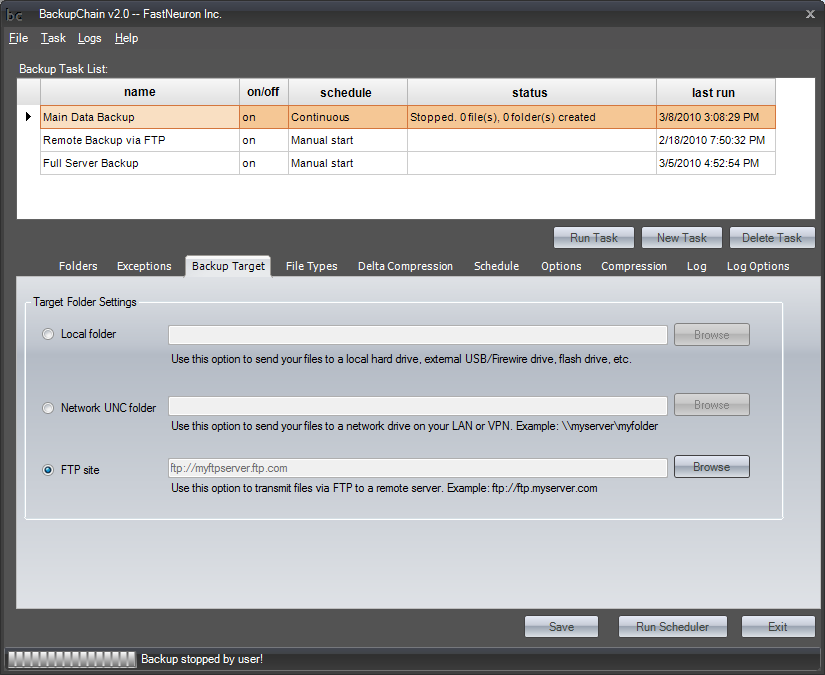 BackupChain 32bit incl. FTP Server