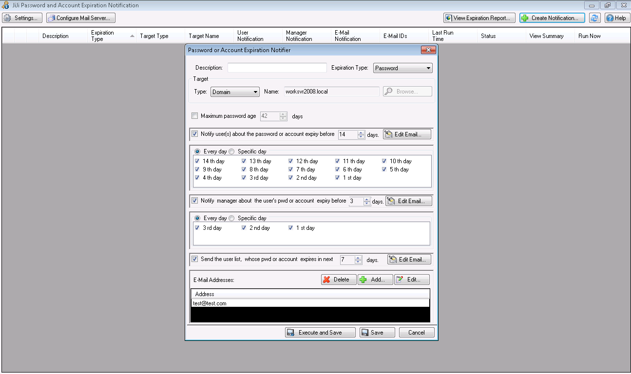 Active Directory Password Expiry Alert Tool