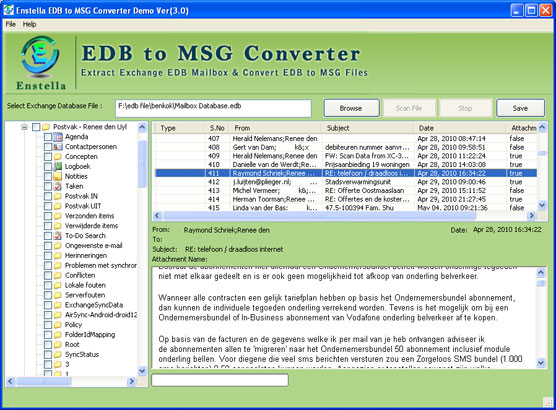 Convert EDB to MSG