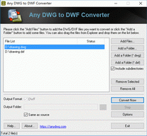 DWG to DWF Converter 2010.4