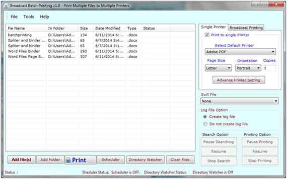 Broadcast Batch Printing