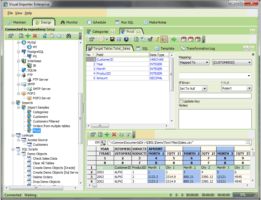 Visual Importer ETL Enterprise