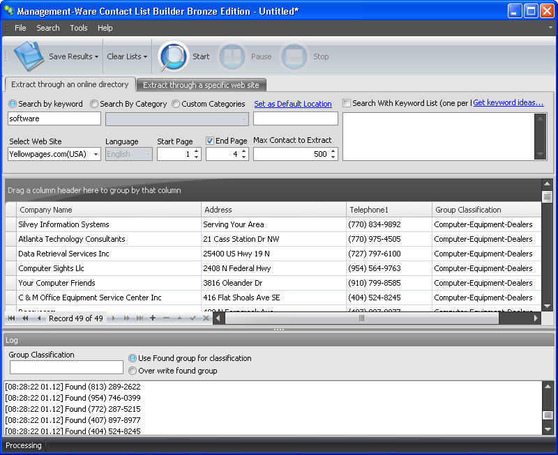 Contact List Builder