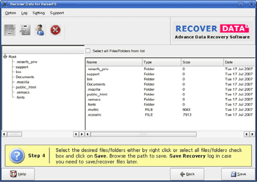 ReiserFS Partition Data Recovery