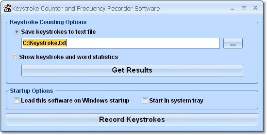 Keystroke Counter and Frequency Recorder Software