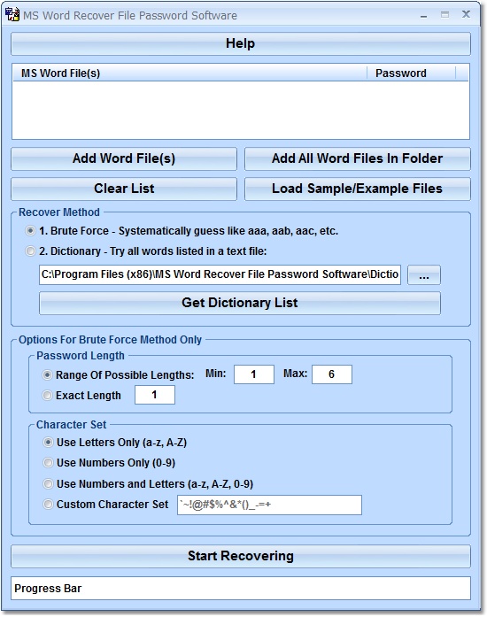 MS Word Recover File Password Software