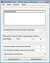 Buy Random lottery number generator