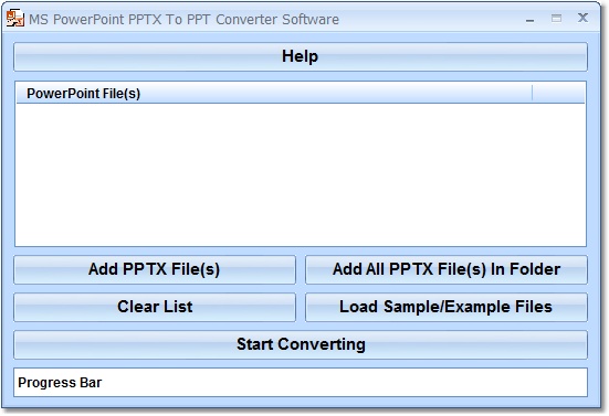 MS PowerPoint PPTX To PPT Converter Software