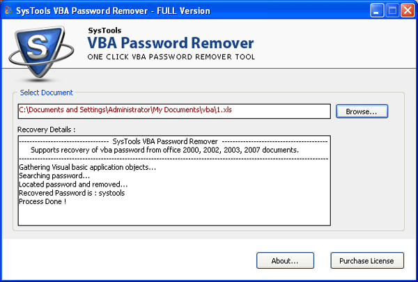 SysTools VBA Password Remover