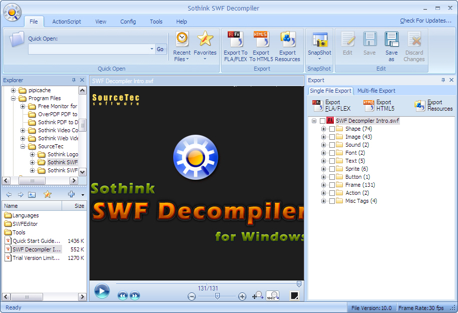 Sothink Flash Decompiler