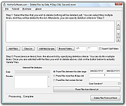 Buy Delete files by date range, file mask or numbe