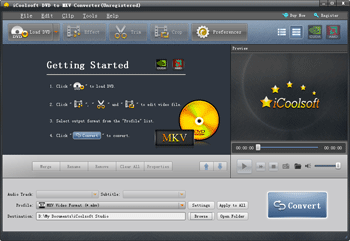 iCoolsoft DVD to MKV Converter