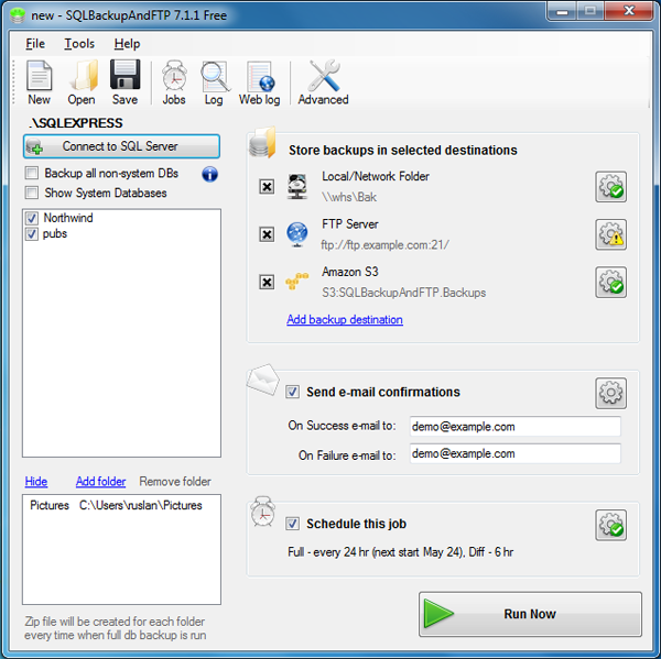 SQL Backup and FTP