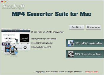 iCoolsoft MP4 Converter Suite for Mac