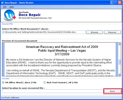 Remove Word Error