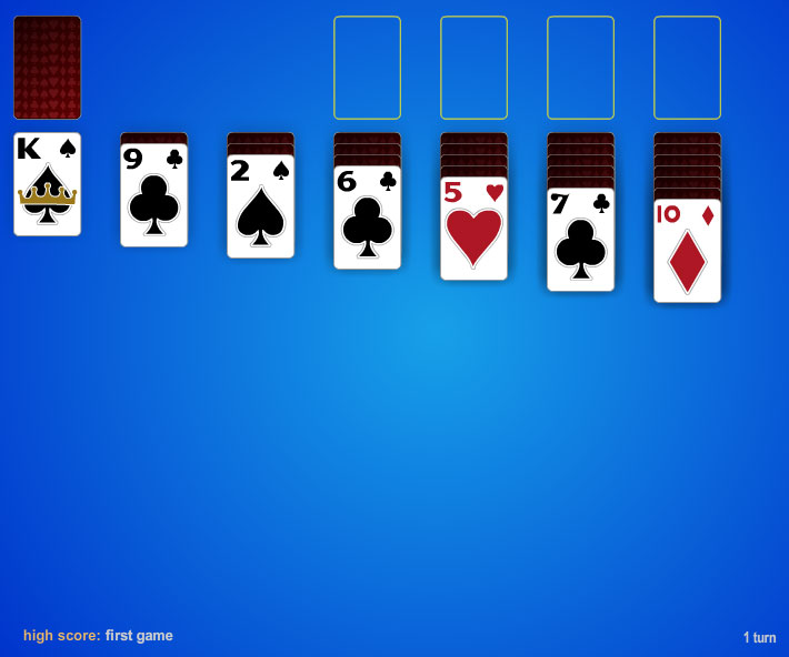Klondike Solitaire, 1 card infinite pass