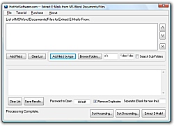 Buy MS Word Extract E-Mail Addresses from Multiple