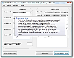 Buy Keyword Maker to create keyword phrases