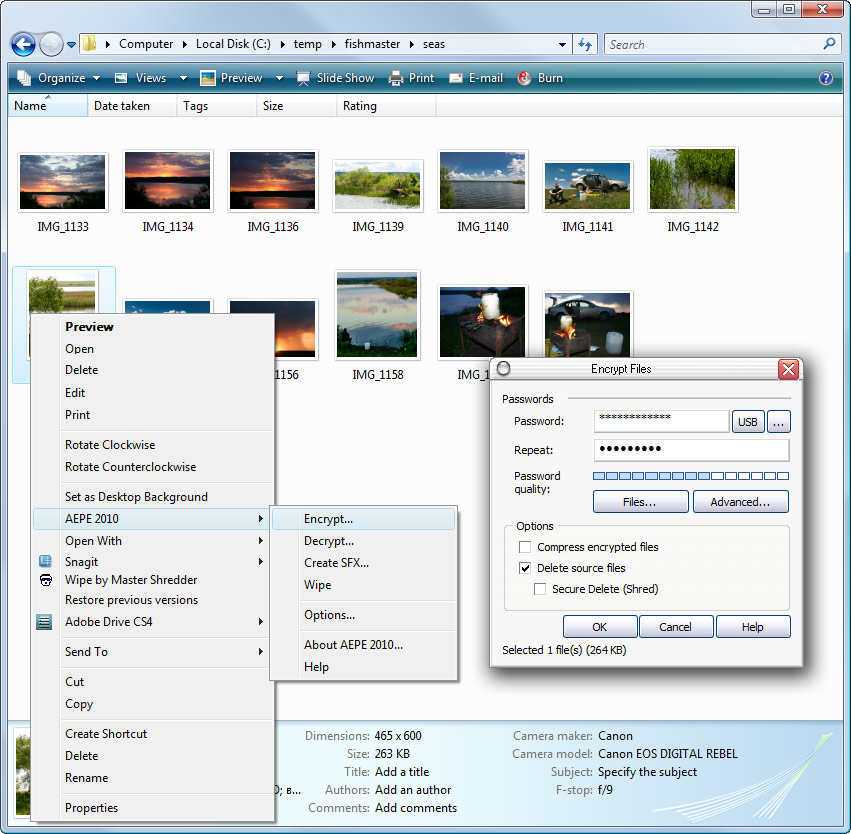 Advanced Encryption Plugin for Windows Explorer
