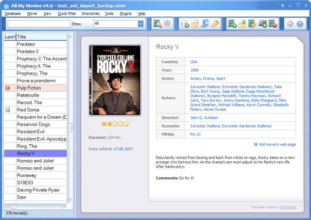 Best Movie Manager