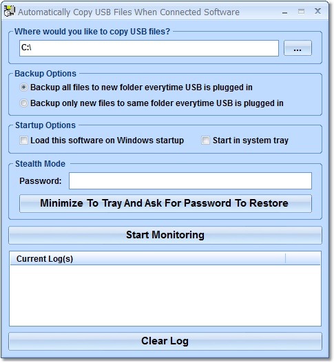 Automatically Copy USB Files When Connected Softwa