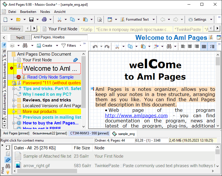 Aml Pages German Version
