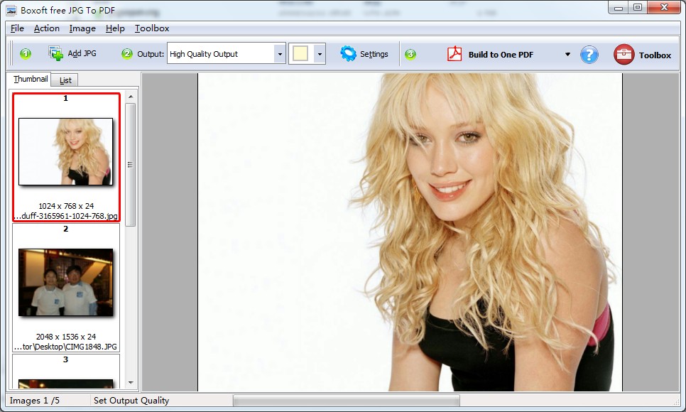 Boxoft Free JPG to PDF Converter