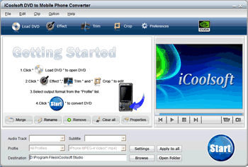 iCoolsoft DVD to Mobile Phone Converter