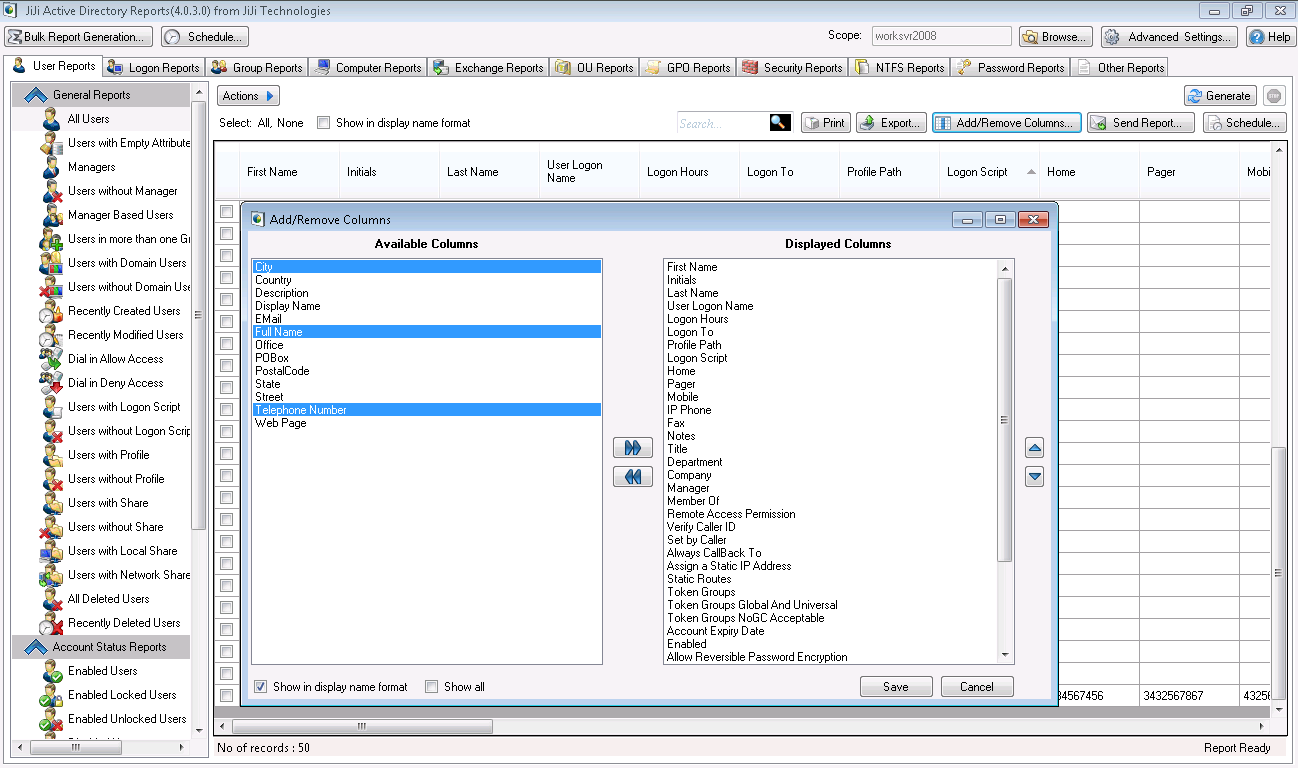 Active Directory Reporting Tools