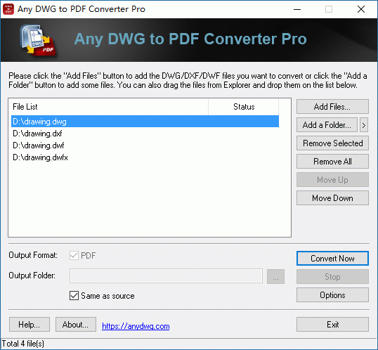 DWG to PDF Converter Pro 2010.11.2