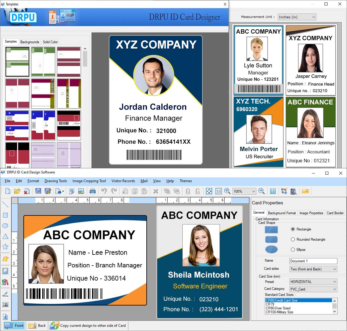 Visitors Management ID Card Design Tool