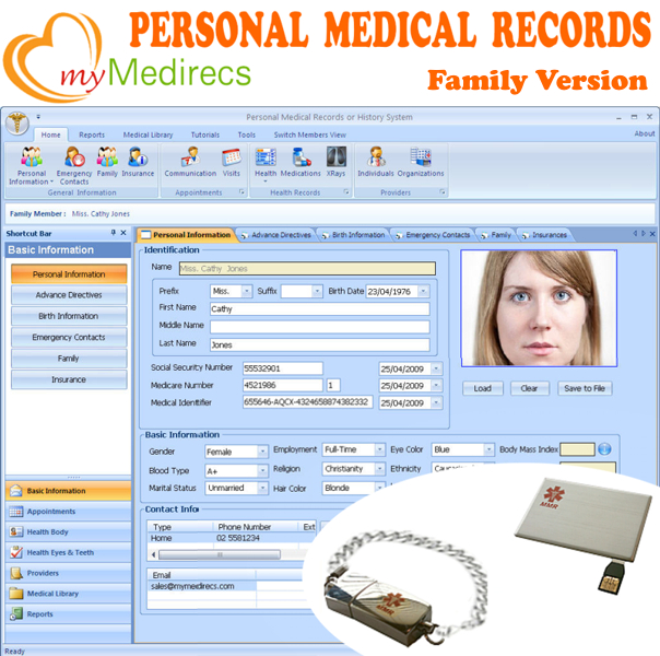 myMedirecs Personal Family Health Record