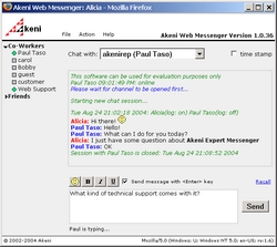 Akeni Web Chat for enterprise im lan