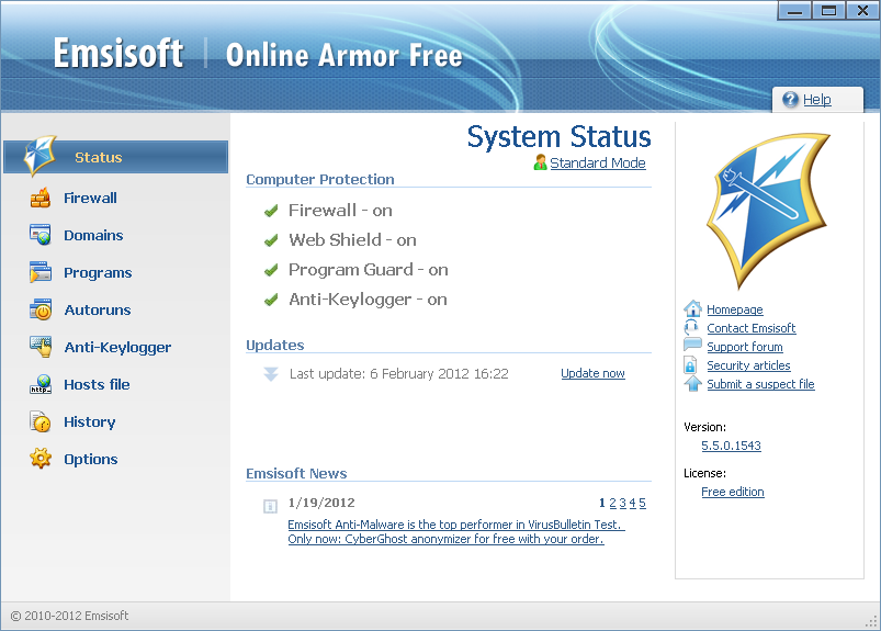 Online Armor Free Firewall