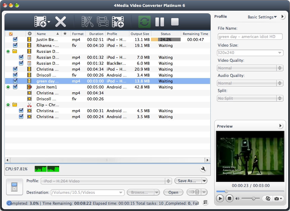 4Media Video Converter Platinum for Mac