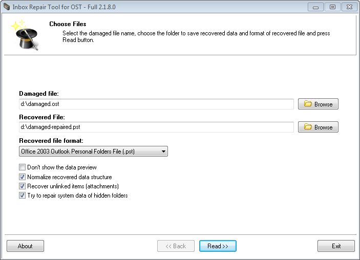 Inbox Repair Tool for OST