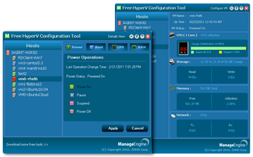 Free ManageEngine HyperV Configuration Tool
