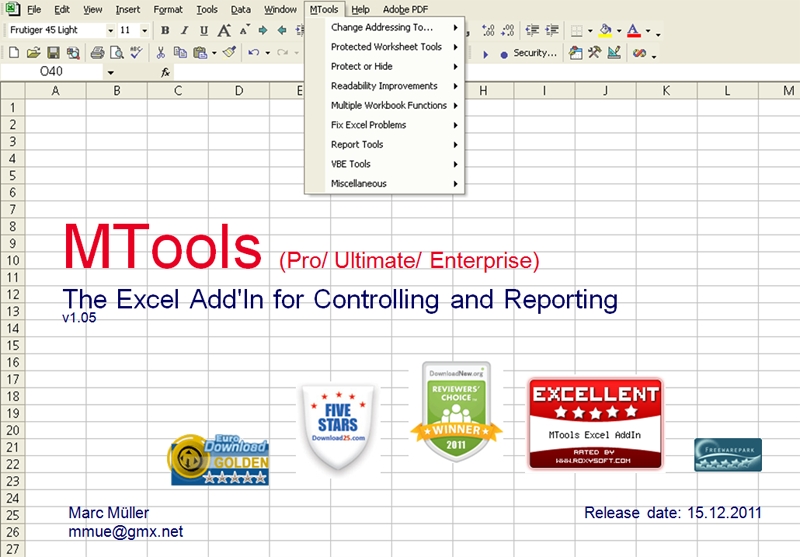 MTools Excel AddIn