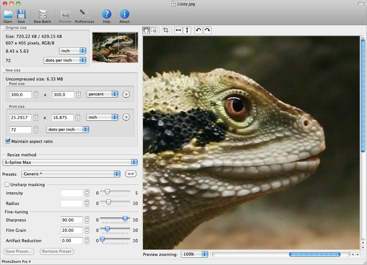 PhotoZoom Pro 4 for Mac