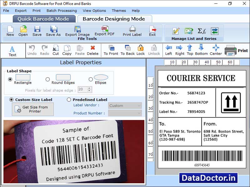 Barcode Generator Post Office and Banks