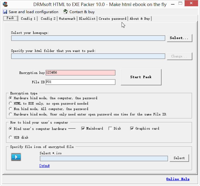 DRMsoft Html to EXE Packer