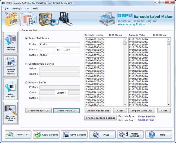 Manufacturing Warehousing Barcodes